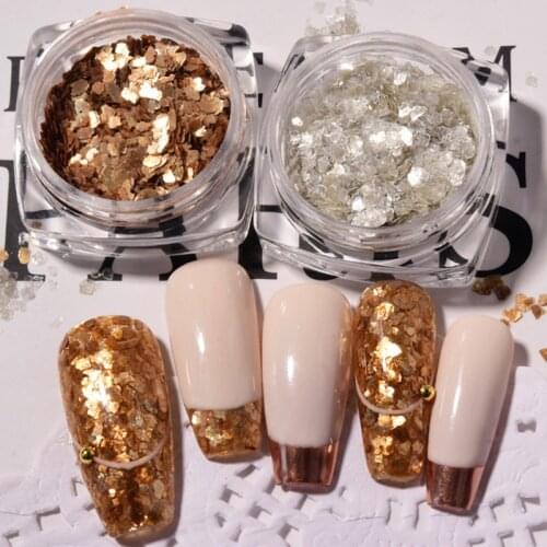 1 Box Ore Mica 3D Nail Decorations Metal Charms Nail Paillette Japanese Accessories Mica Plate Manicure Mica Sheet Design
