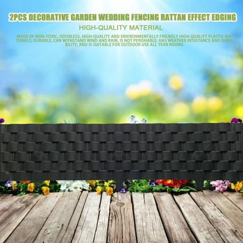 2PCS Decorative Garden Wedding Fencing Rattan Effect Edging Splicable And Removable Plastic Fence Small Garden Fence cute