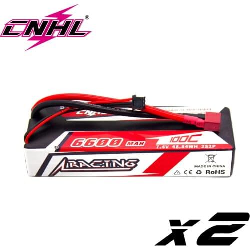 2PCS CNHL Lipo 2S 7.4V Battery 8000mAh 100C Racing Series Hard Case T Deans For RC Car Boat Evader BX Car Truck Truggy Buggy