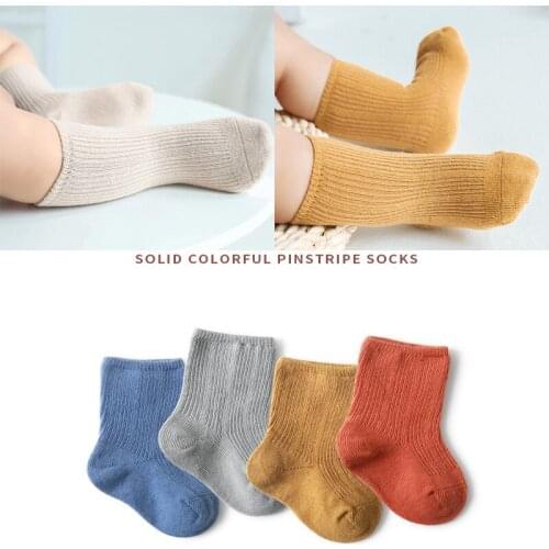 3 Pairs Newborn solid color socks thick Child baby Socks Thick loops infant keep warm multiple colour Autumn winter High Quality