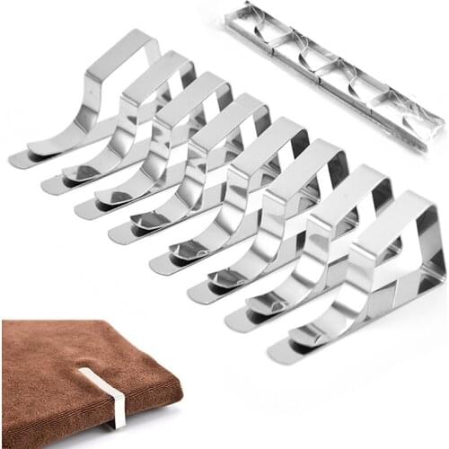 4Pcs/8Pcs Holder Clips Stainless Steel Table Cloth Clamps Tablecloth Clip Holder for Party Wedding