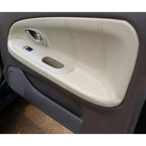4pcs/set Microfibre Leather Interior Doors Panel Armrest Cover For Mitsubishi Lancer AAB110