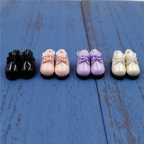 DBS Blyth Doll Accessories 1/6 Doll 4 color leather shoes style set for 30cm joint body ICY BJD DOLLS