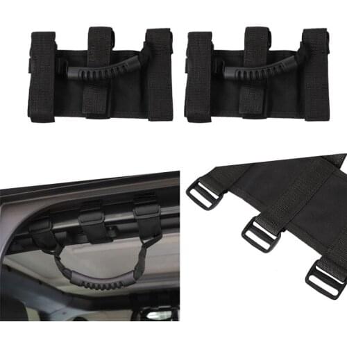 Black / Red Roll Bar Mount Side Grab Handle Handles Kit for 4WD Off Road Accessories For Jeep Wrangler JK CJ TJ VAN Grip Holder