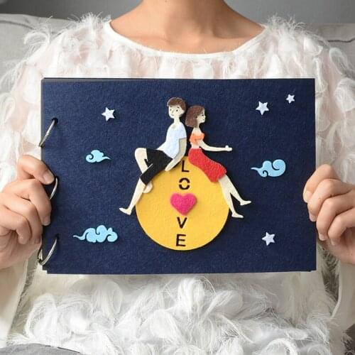 Couple Diy Photo Album Handmade Stickers Collect Anniversary Gift Photo Album Valentines Day Fotoalbum Home Decoration DF50XC