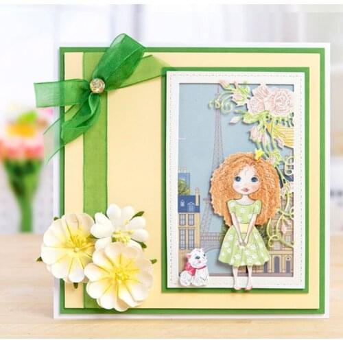 Cool Girl Metal Cutting Dies Stencils For DIY Scrapbooking Photo Album Decorative Embossing Paper Cards Craft Die Cut 2019