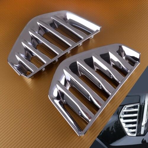 DWCX 1Pair Chrome ABS Chrome Front Fog Light Lamp Cover Trim Moulding Fit for Cadillac XT4 2018 2019