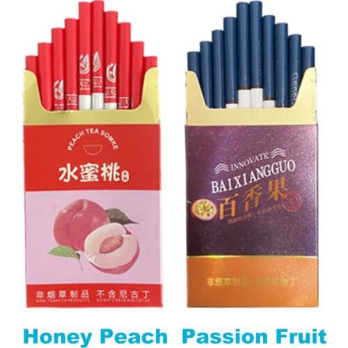 Iced blueberry honey peach Tea Cigarette Herbal mint Cigarettes Healthy No Nicotine Tobacco free Health products quit smoking