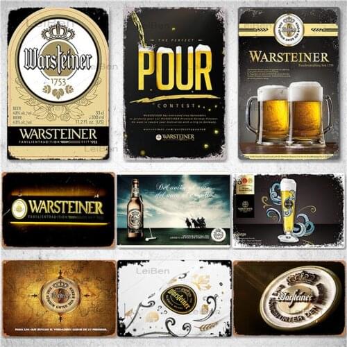 Retro Plaque Classic Beer Brand Metal Tin Sign Interior Decoration Bar Pub Restaurant Art Poster Wall Sticker Iron Plate 20X30Cm