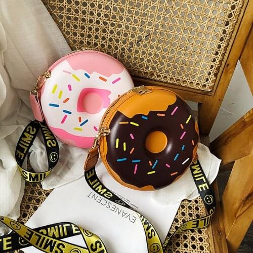 Cute donut small round bag for girls 2020 new fashion chain one shoulder diagonal bag