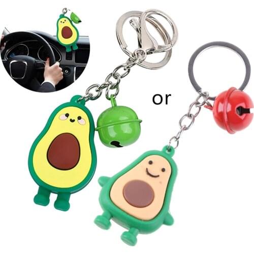 Lovely Avocados with Bell Keyrings with Rope Mini Bell Cellphone Wallet Bag