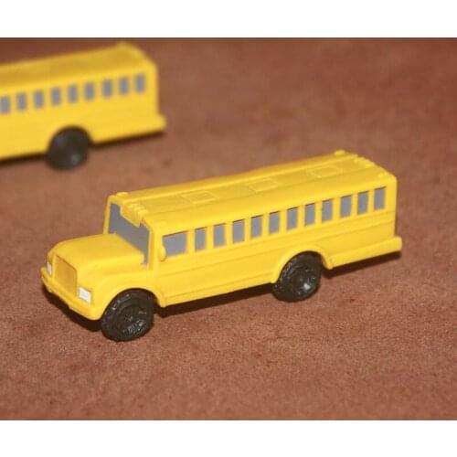 Simulation Of The New Special Die Casting PVC Car Model Early Childhood Toys For Children Miniatures Scene Decoration Bus