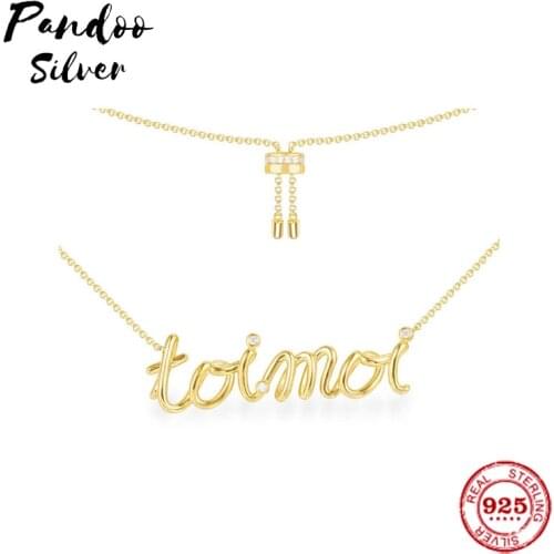 Fashion Charm Sterling Silver Copy 1:1 Copy,Yellow Silver Toi Et Moi Adjustable Necklace Women 2021 Jewelry Gift With Logo