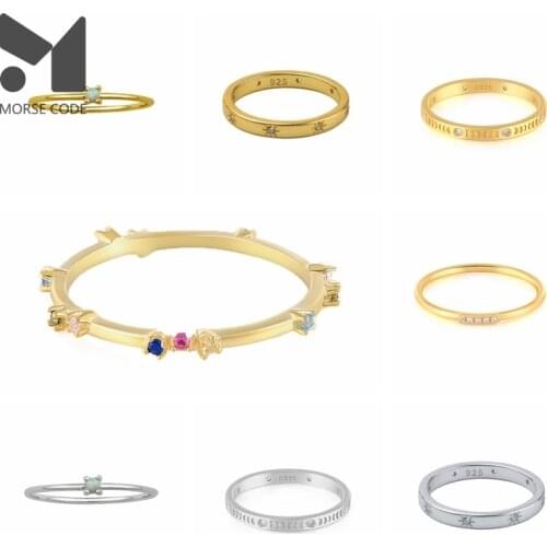 MORSE CODE Women's Silver Rings