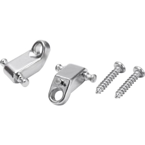 A Set 2 Pcs Electric Guitar Roller String Tree String Retainer - Silver