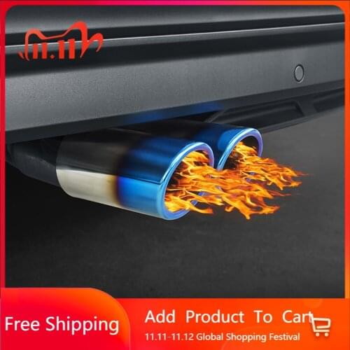 1/2Pcs Auto Car Exhaust Muffler Tip Pipes Covers fit for VW Tiguan Passat B7 CC Audi A3 8P A4 B8 Q5 A1 2009-2015 Car Accessories