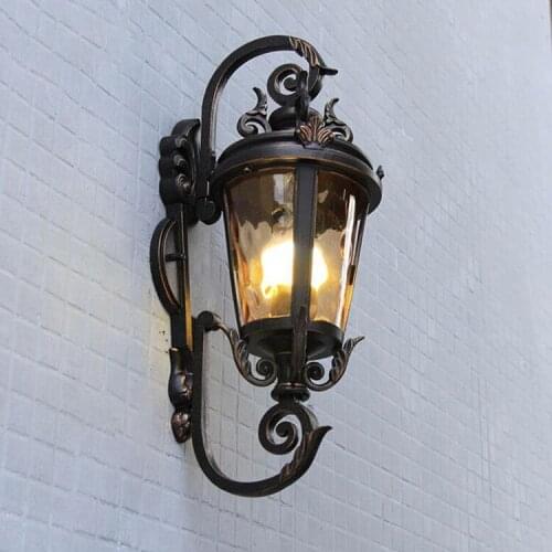 Casa Marseille Traditional Outdoor Wall Light Fixture Black Steel Scroll 19" Clear Hammered Glass for Exterior House Porch Patio