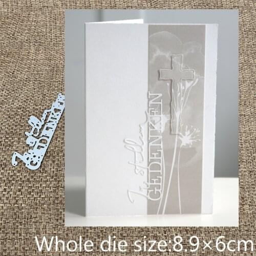 New Design Craft Metal Cutting Die cut dies German Remember in silent letter scrapbook Album Paper Card Craft Embossing die cuts