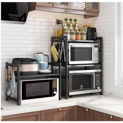 Kitchen Microwave Oven Small Appliance Shelves Multifunctional Telescopic Adjustable Multi-layer Kitchen Household Storage Rack