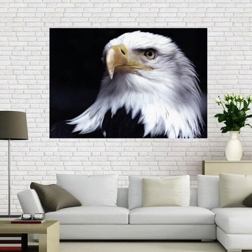 Custom Eagle Animal Poster Wall For Living Room Art Poster Decoration Canvas Fabric Cloth No Frame Morden Home Decor A12.2