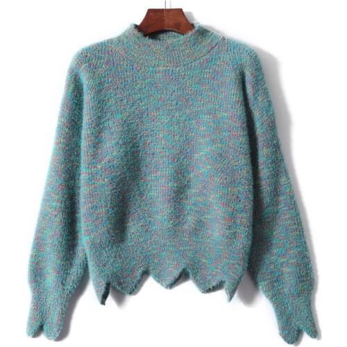 Pullovers Women Oversize Ulzzang BF Unisex Couples Japanese Solid Knit Sweater Hip Hop Female New Winter Fashion Retro Daily