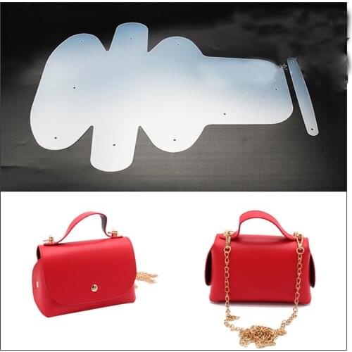 DIY leather craft bag small handbag sewing pattern pvc template