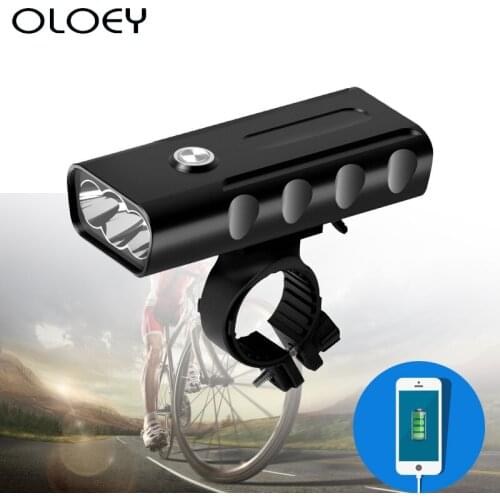 Bicycle LED Light 3 Mode T6 5200mAh Waterproof Lamp Bike USB Front Light Cycling Flashlight Torch Headlight Accessories