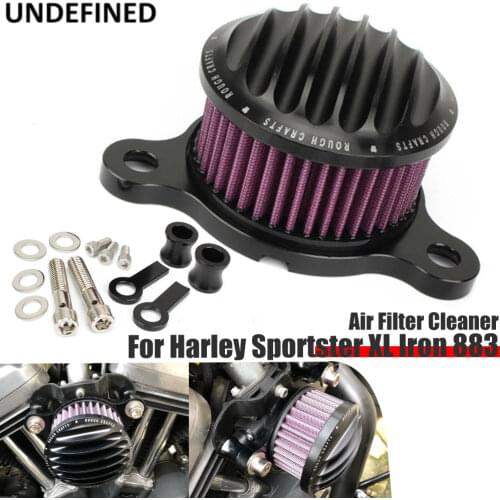 Black Air Cleaner Motorcycle Intake Air Cleaner Filters Kits Accessories For Harley Sportster XL Iron 883 XL1200 48 72 2004-2014