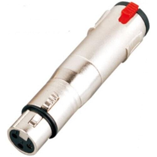 High Quality 20pcs/lot Locking Female XLR to Fml 1/4" 6.35mm stereo Jack Connector Adapter