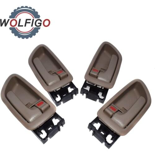 WOLFIGO Front Rear Left Right Beige Inside Interior Door Handle For Toyota Sequoia 2001-2007 Tundra 2004-2006 Avalon 2000-2004
