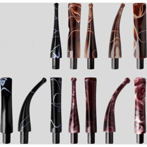 1pc Acrylic Smoking Mouthpiece Tobacco pipe Stem for Wood Tobacco Pipe 9mm Filter Accessories