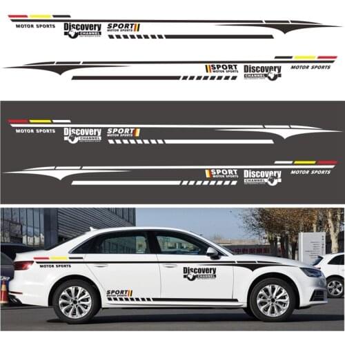 2PCS Sport Stickers Car Door Side Skirt Sticker Stripes Sticker for Toyota Highlander Prado Auto