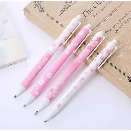 1PC Creative Cherry Blossom Gel Pen Ins Girl Heart Pink Press Pen Cute Student Pen Office Signature Pen Kawaii School Supplies
