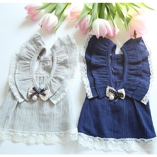 2021 Pet Dog Clothes Dresses Summer Cat Dress Skirt Doggie Puppy Chihuahua Yorkshire Pomeranian Bichon Pet Clothing Wholesale