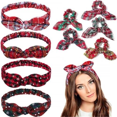 Christmas Decorations Snowflake Grid Headband Xmas Garland Christams 2021 New Year Gift for Girls Ornaments Navidad Decor