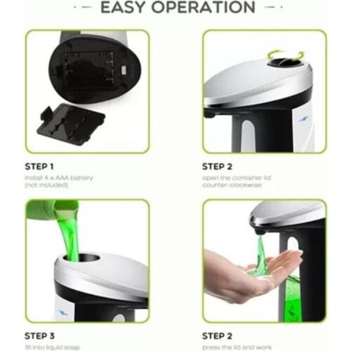 Automatic Touchless Liquid Soap Dispenser Sanitizer for Bathroom Kitchen 400ml