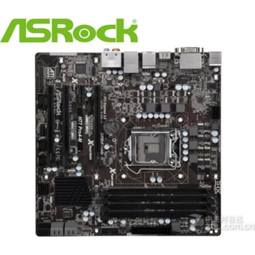 Used ASRock H77 Pro4-M Desktop Motherboard H77 Socket LGA1155 DDR3 SATA3 USB3.0