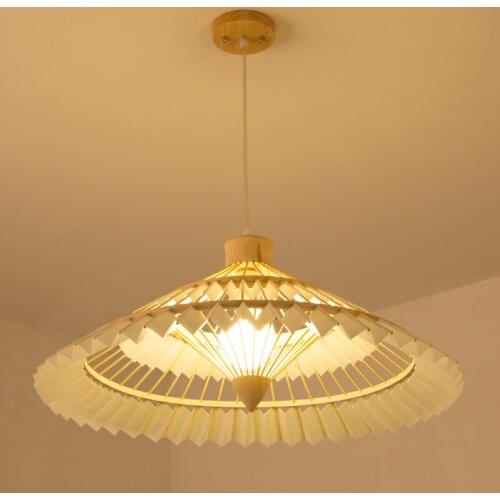 Southeast Asian Bamboo Chandelier Japanese Living Room Zen Tea Room Lamp Tatami Chinese Creative Bamboo Restaurant Umbrella Lamp