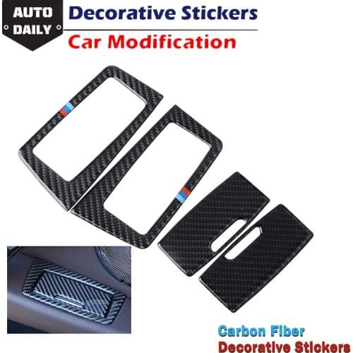 Door Armrest Panel Trim Cover Carbon Fiber Stickers Decorative Stickers Fit For BMW 3 Series F30 2013-2015,GT F34 2013-2017
