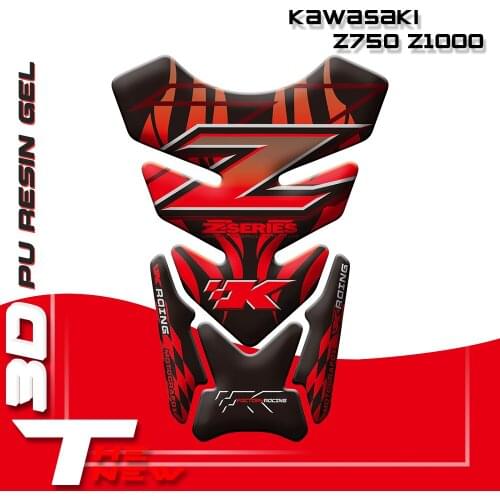 Hot sell 3D Motorcycle Tank Pad Protector Decal Sticker Case Tankp Stickers For Kawasaki Z750 Z1000 Fish Bone Sticker