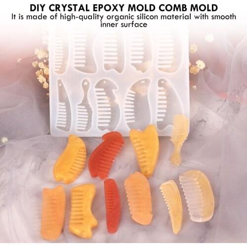 Comb Resin Epoxy Molds Mixed Style Comb UV Epoxy Resin Silicone Moluds For DIY Jewelry Making Findings Supplies Accessories