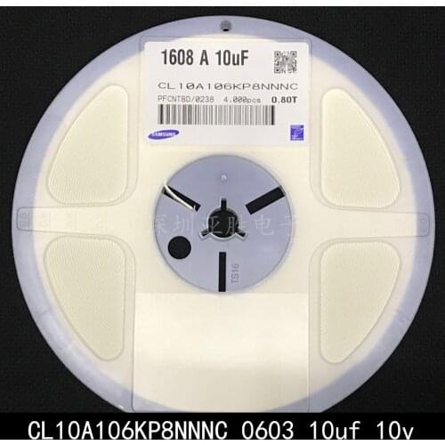 CL10A106KP8NNNC CAP CER 0603 10uF 106K ±10% 10V X5R Ceramic Capacitor 4000pcs Ceramic Capacitor