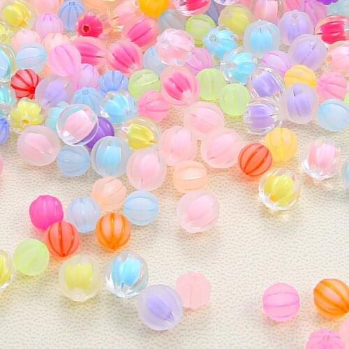 10/12mm Mixed Color Frosted Acrylic Beads Loose Spacer Beads For Jewelry Making Handmade Diy Bracelet Necklace Accessories