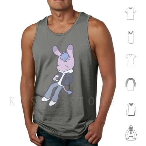 Tadano Tank Tops Vest Sleeveless Retsy Retse Aggretsuko Retsuko Aggressive Love Heartbreak Heart Break Donkey Animals Anime