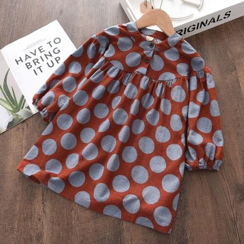 Melario New Spring Autumn Toddler Kids Long Sleeve Polka Dot Dress for Girls Baby Cotton Dress Korean Style Children Clothing