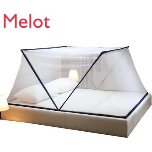 Installation of High-Profile Figure Bottomless Mosquito Net 1.5 M Foldable Household Mosquito Nets M Bed for Student Dormitory