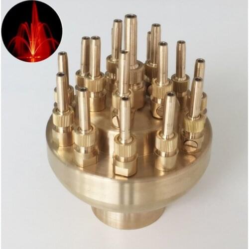 2" DN50 Adjustable 3 Layer Flowers Brass Fountain Nozzle Fountain Head