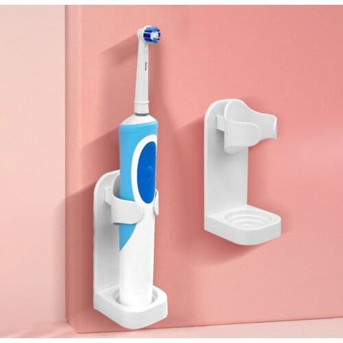New White Creative Toothbrush Rack Toothbrush Organizer Electric Toothbrush Rack Wall-Mounted Holder Bathroom Accessories