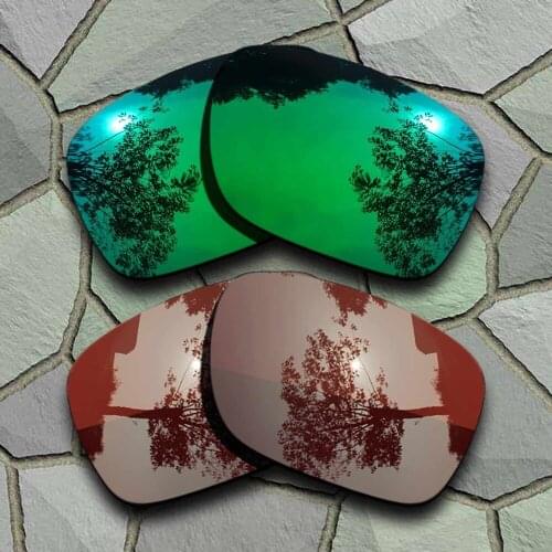 Jade Green&Bronze Brown Sunglasses Polarized Replacement Lenses for Oakley Holbrook