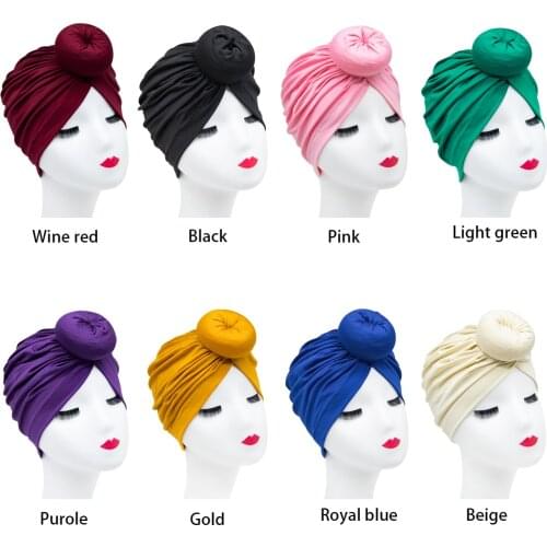 2021 New Fashion Milk Silk Turban Hair Hat European And American Ladies Adult Donut Hat Elegant Fashion Women Woven Headwear